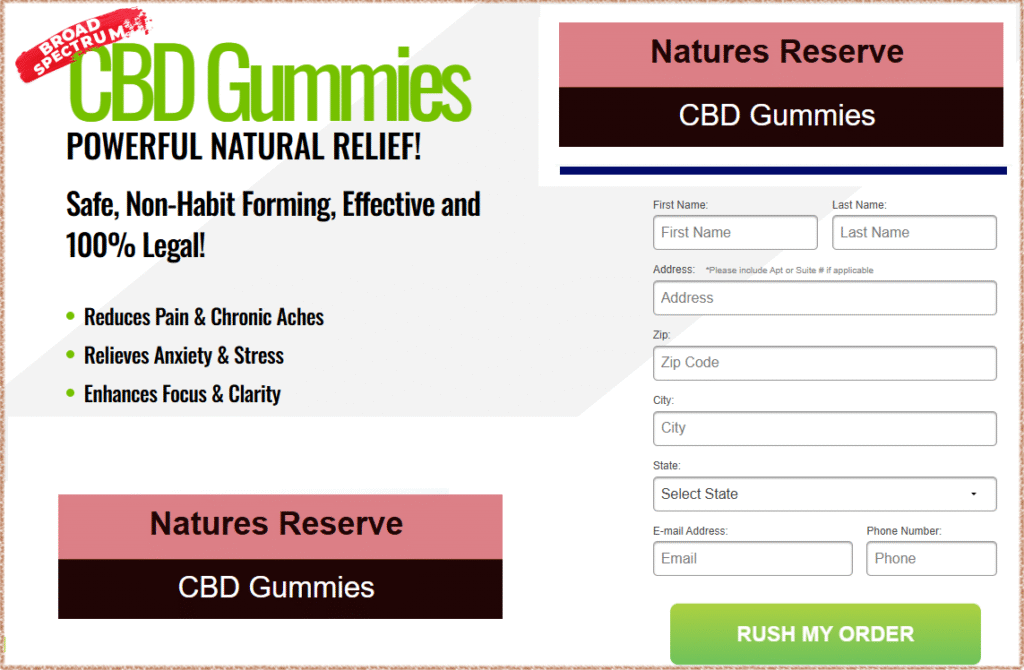 Natures Reserve CBD Gummies Order